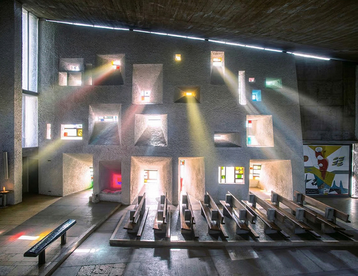 ロンシャンの礼拝堂 設計図面 額絵 - 設計図面の詳細