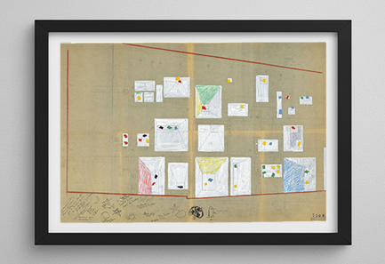 ロンシャンの礼拝堂 設計図面 額絵 商品画像