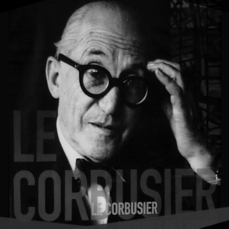 コルビジェの顔画像ポートレイト
